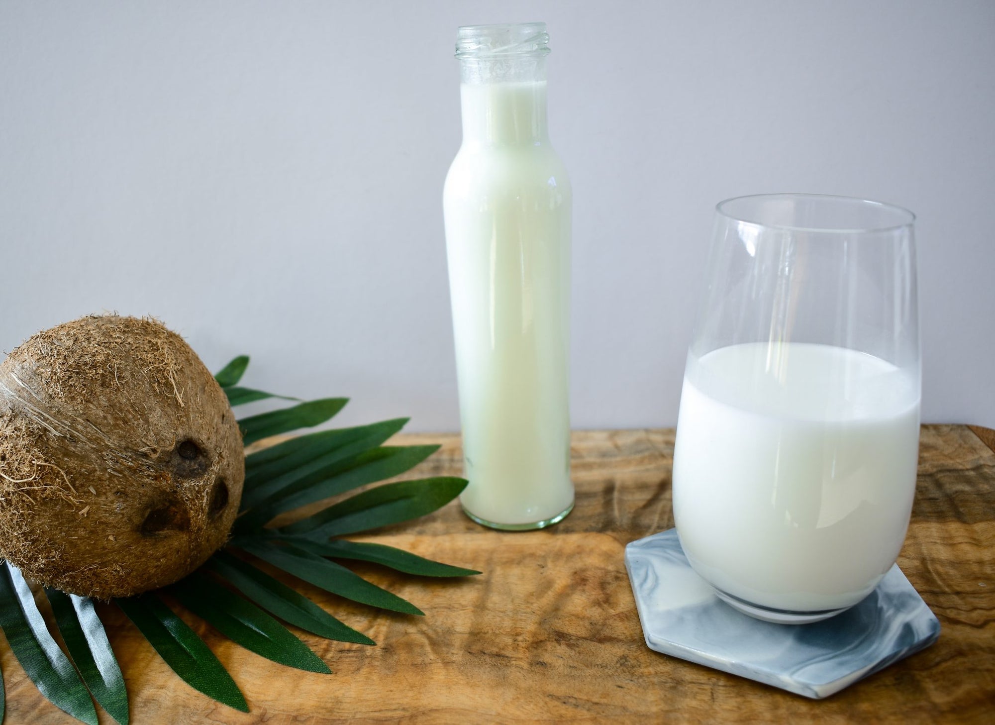 Smooth and tasty coconut milk