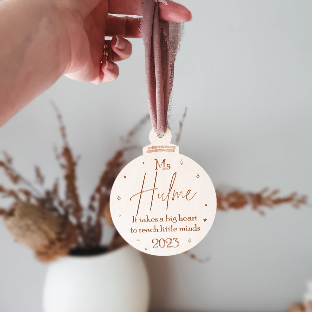 Simple Teacher/Educator Christmas Bauble Decoration