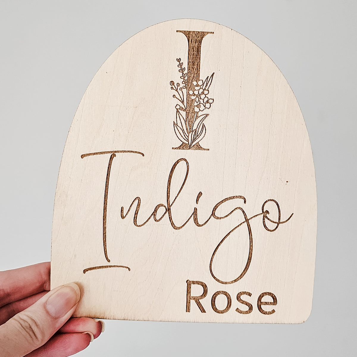 Botanical Letter - Arch Name Plaque