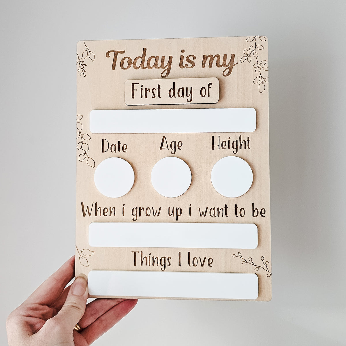 First/Last day of School board