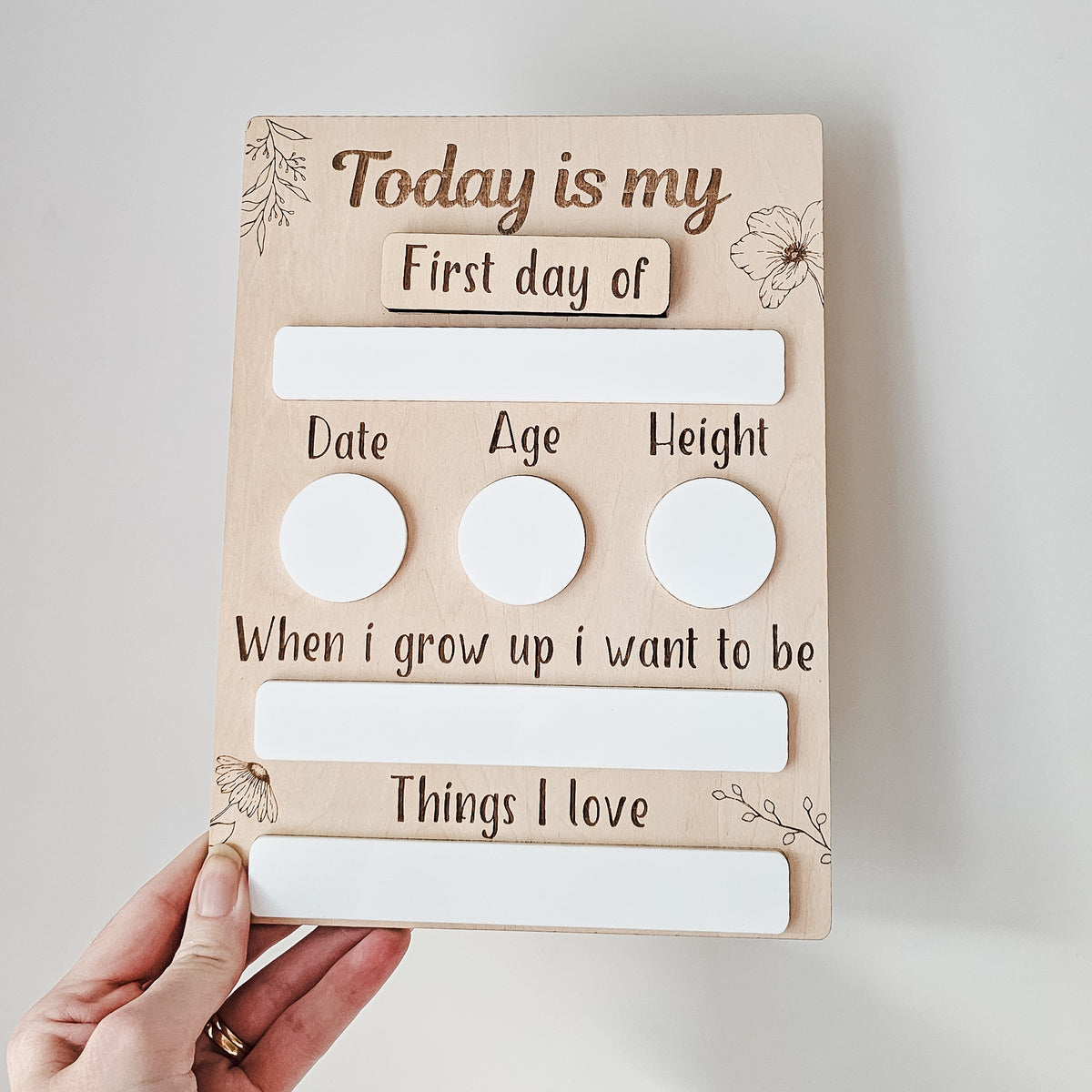 First/Last day of School board