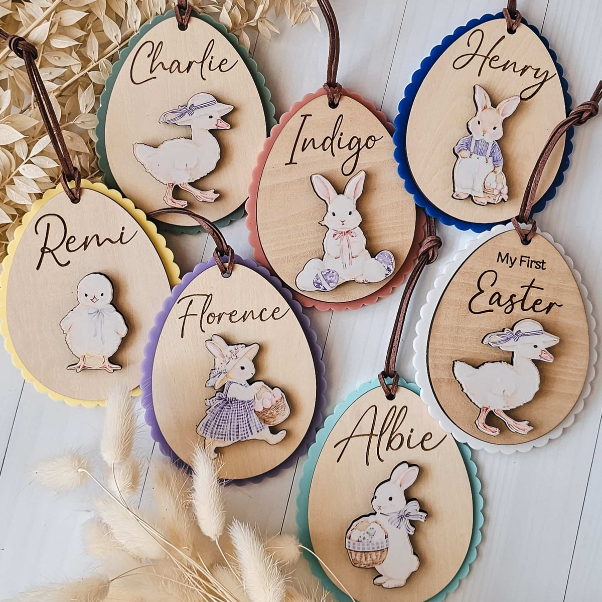Vintage Meadow Easter Basket tags