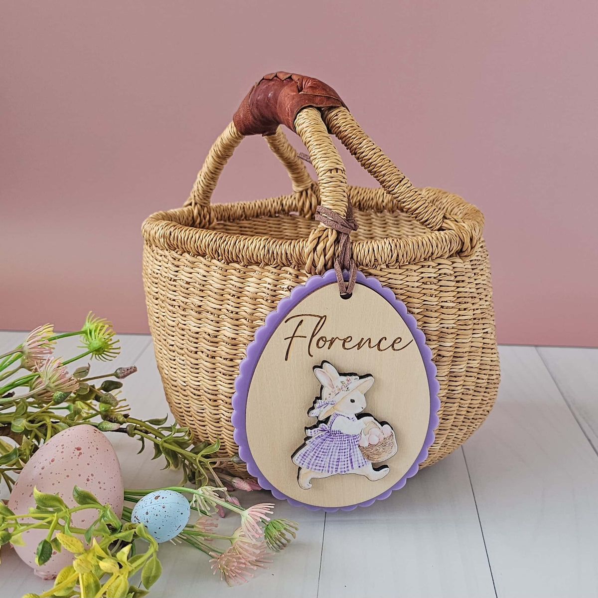 Vintage Meadow Easter Basket tags
