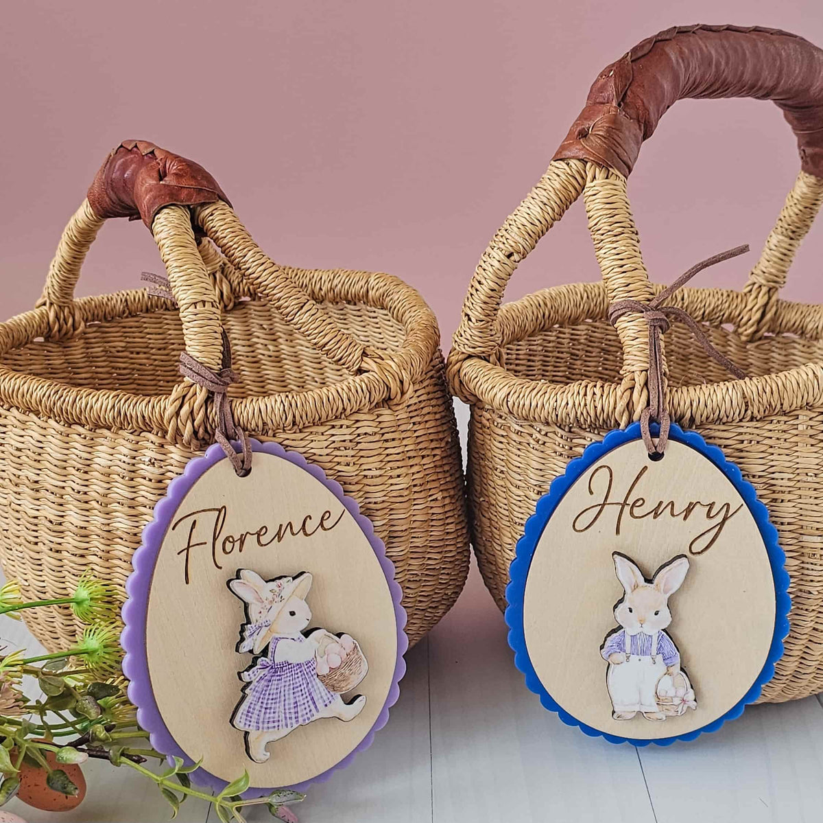 Vintage Meadow Easter Basket tags