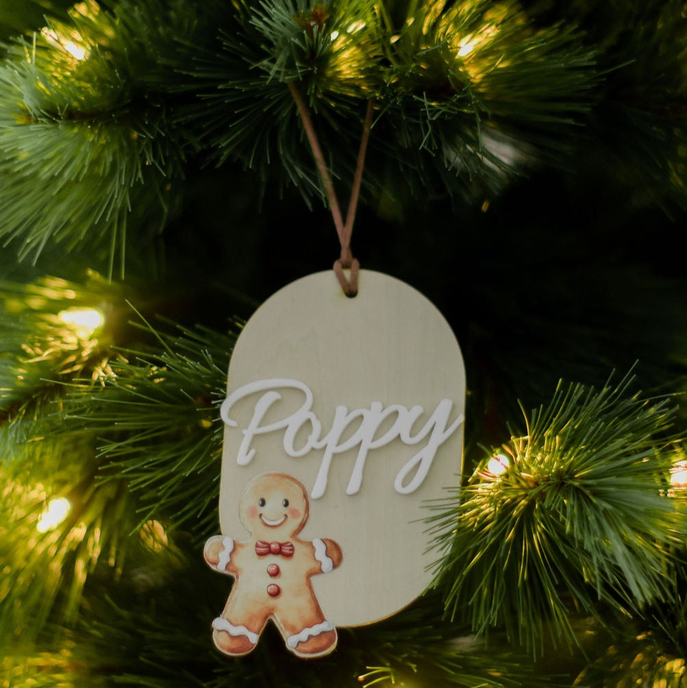 Gingerbread Man watercolour Decoration