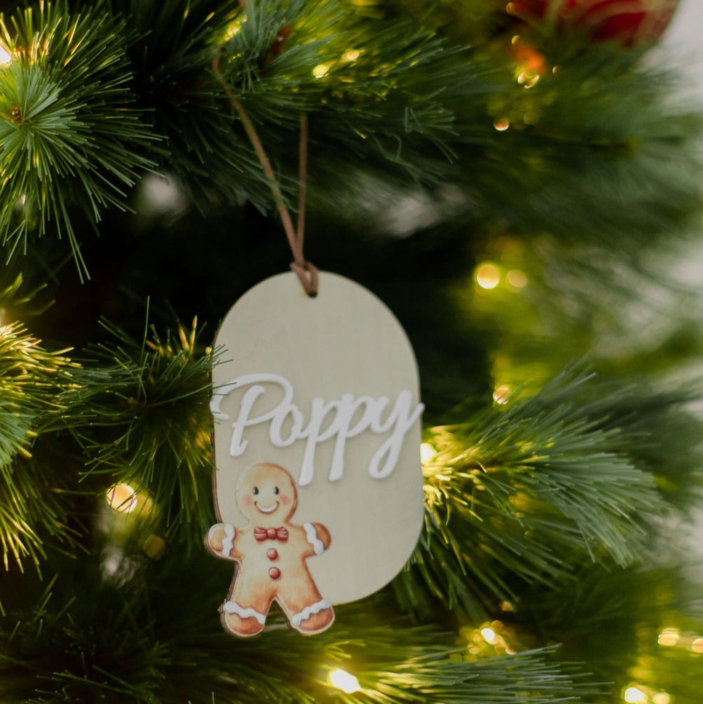 Gingerbread Man watercolour Decoration