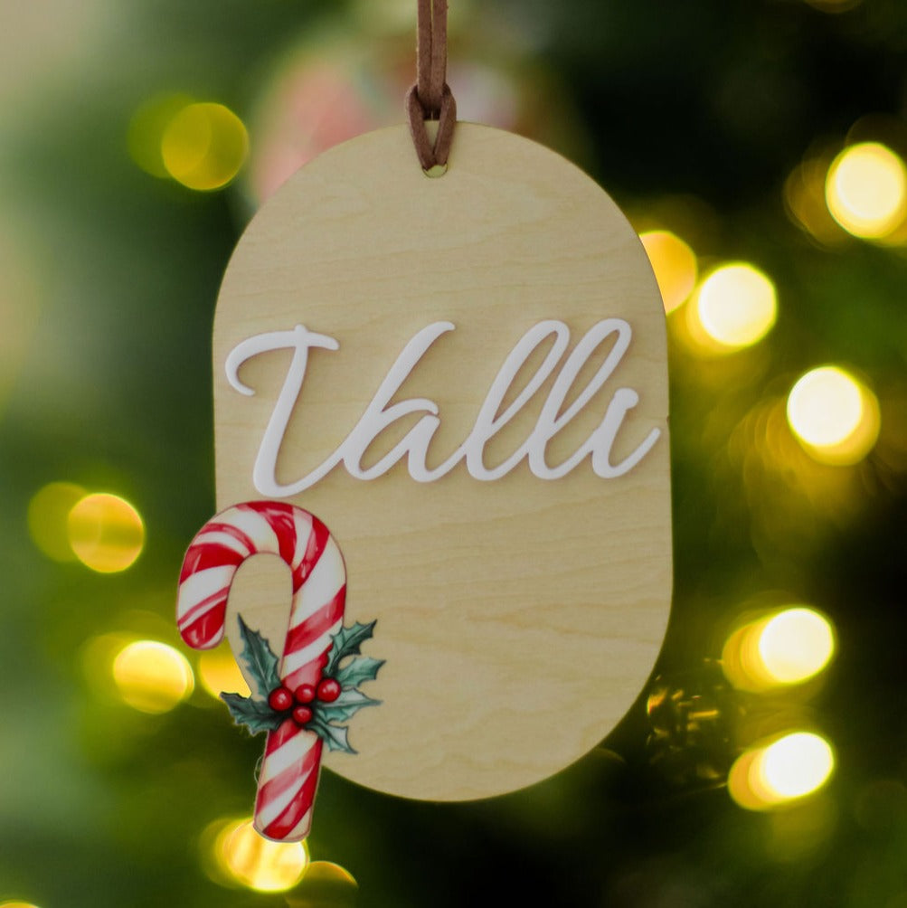 Candy Cane watercolour Decoration