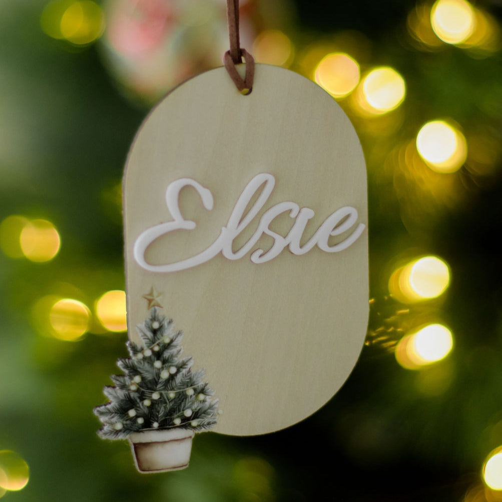 Christmas Tree watercolour Decoration