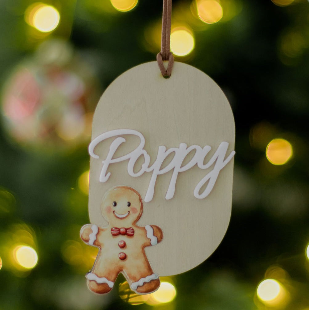 Gingerbread Man watercolour Decoration