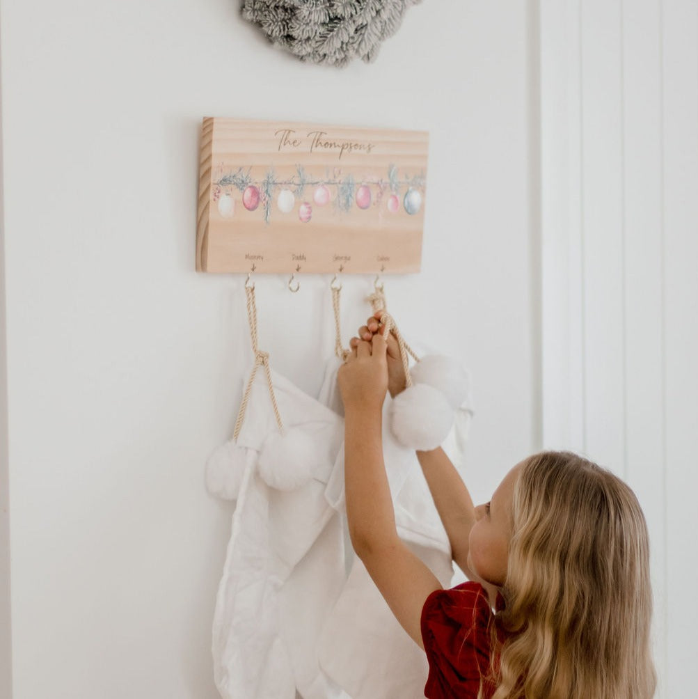 Watercolour Christmas Stocking hanger