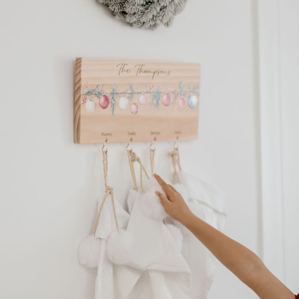 Watercolour Christmas Stocking hanger