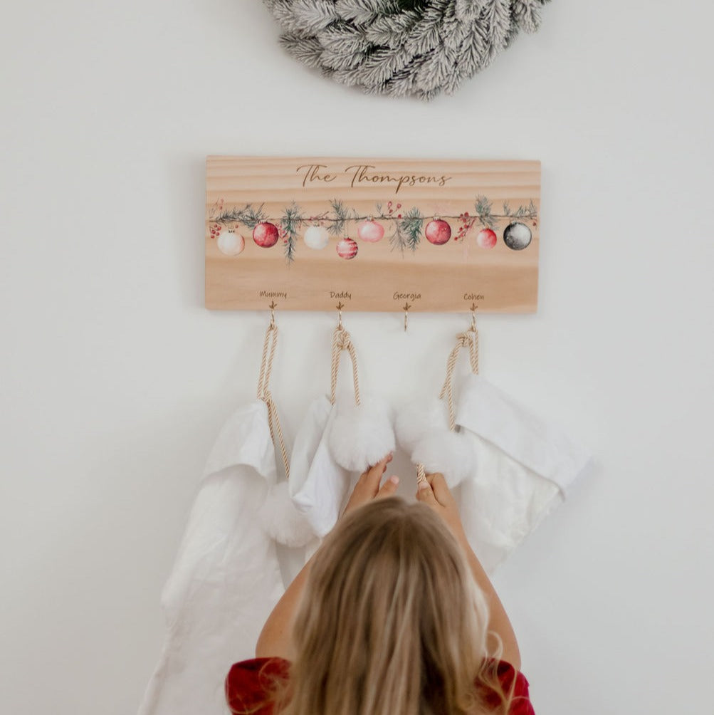 Watercolour Christmas Stocking hanger