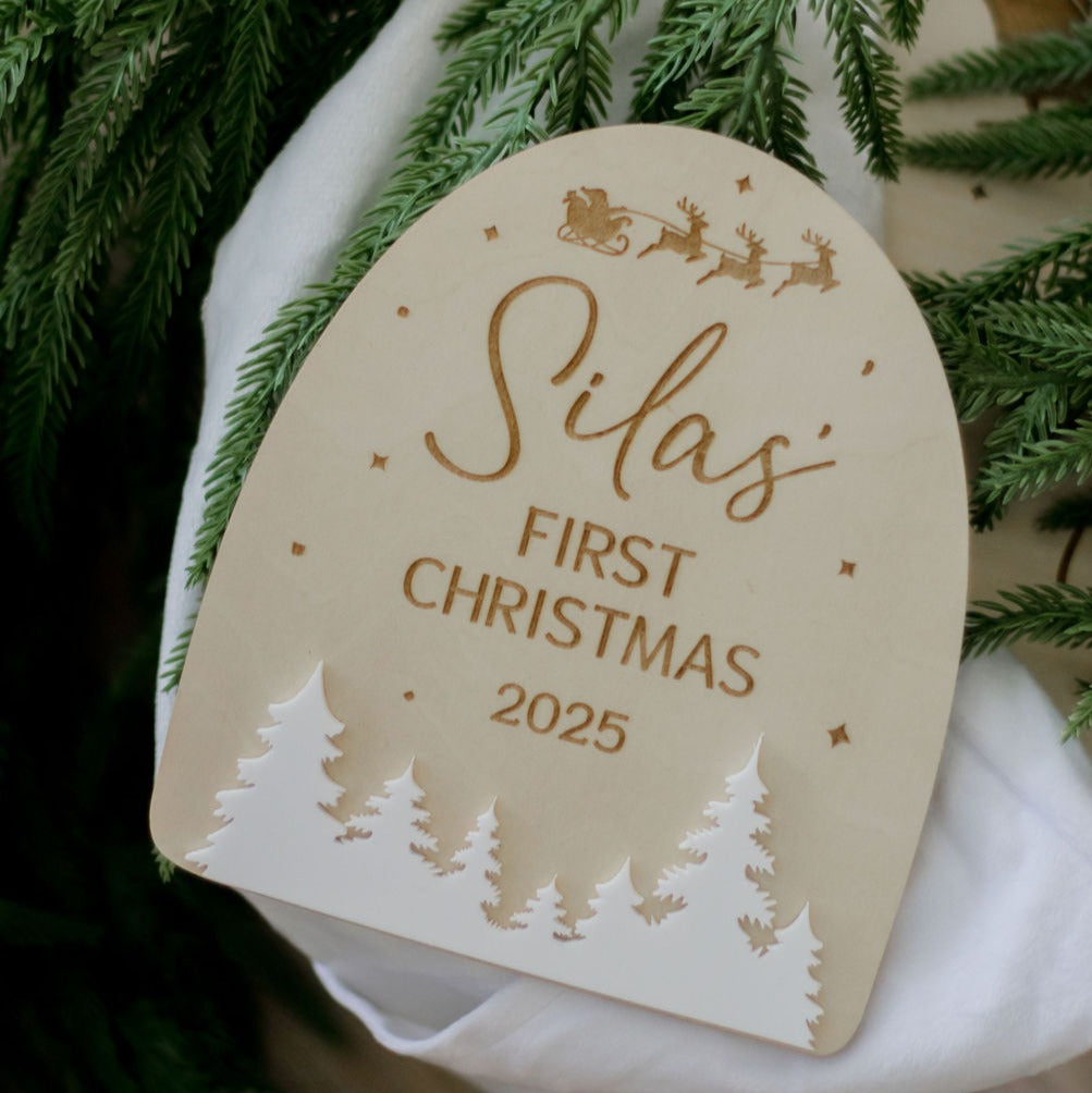 First Christmas Arch - Santa Sleigh &amp; Trees