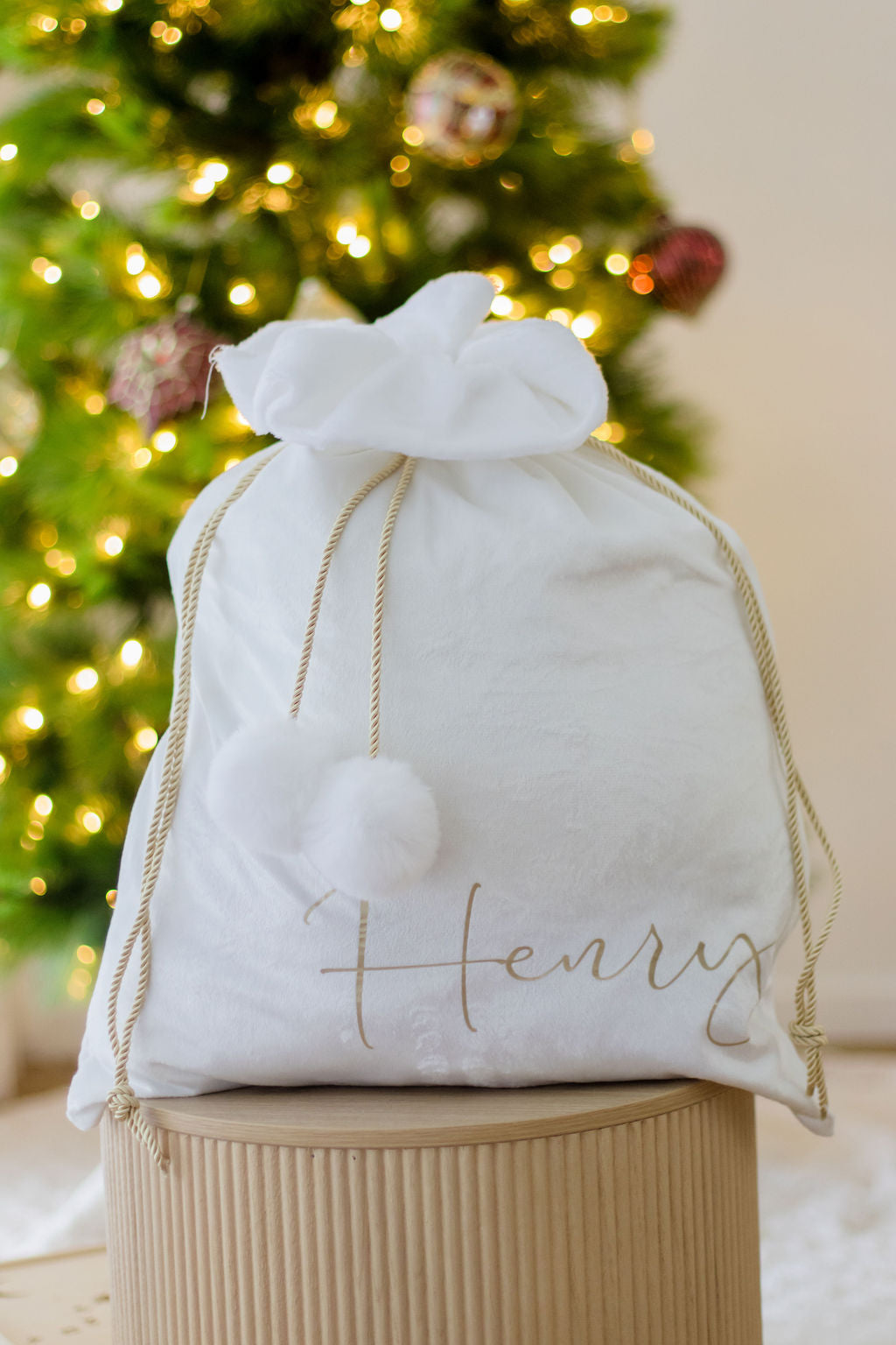 Velvet Santa Sacks (various colours) with Vinyl personalisation
