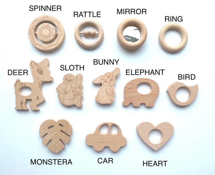 Deluxe Painted Beechwood Play Gym Package - SINGLE FRAME &amp; TOYS