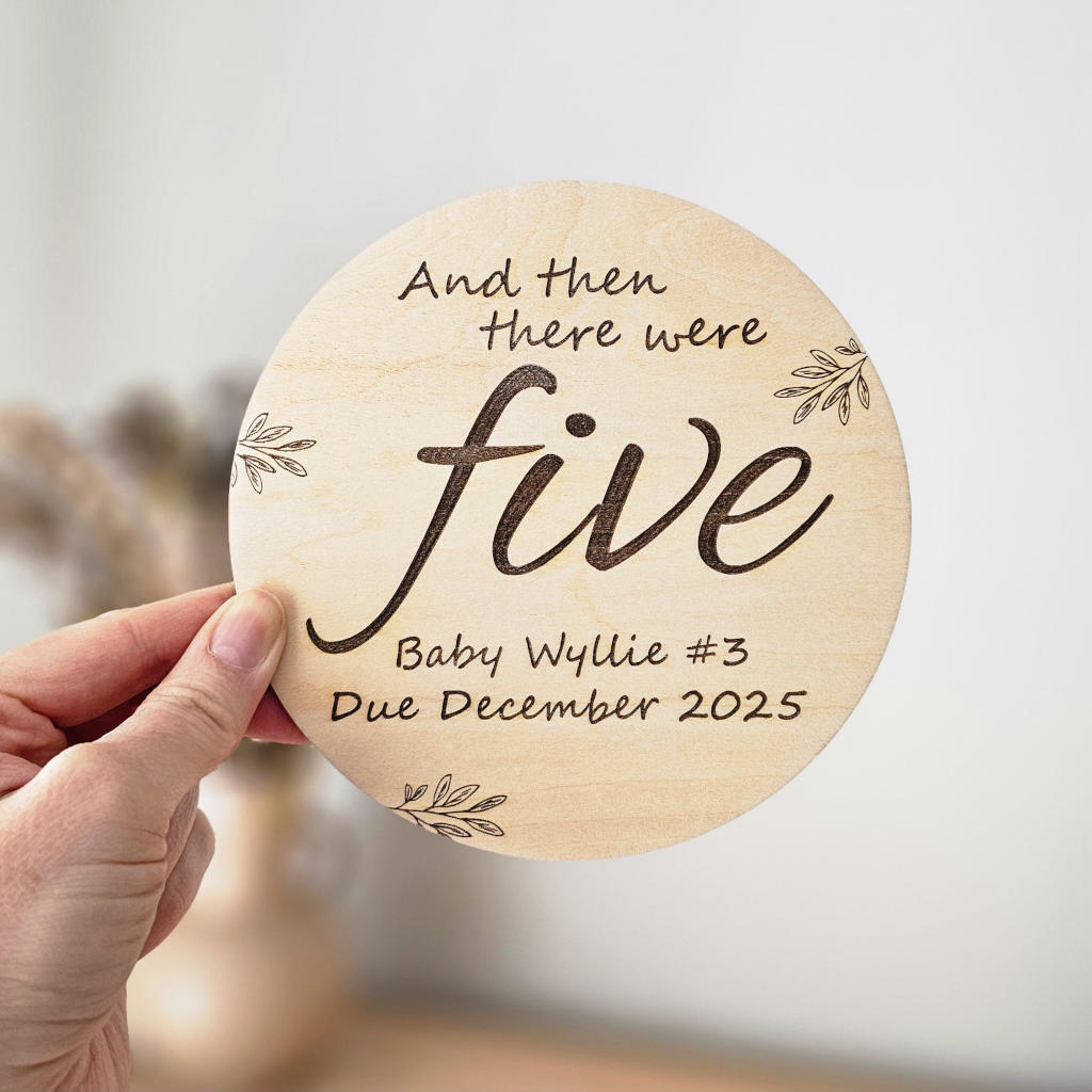 &#39;And then there were&#39; Pregnancy Announcement plaque