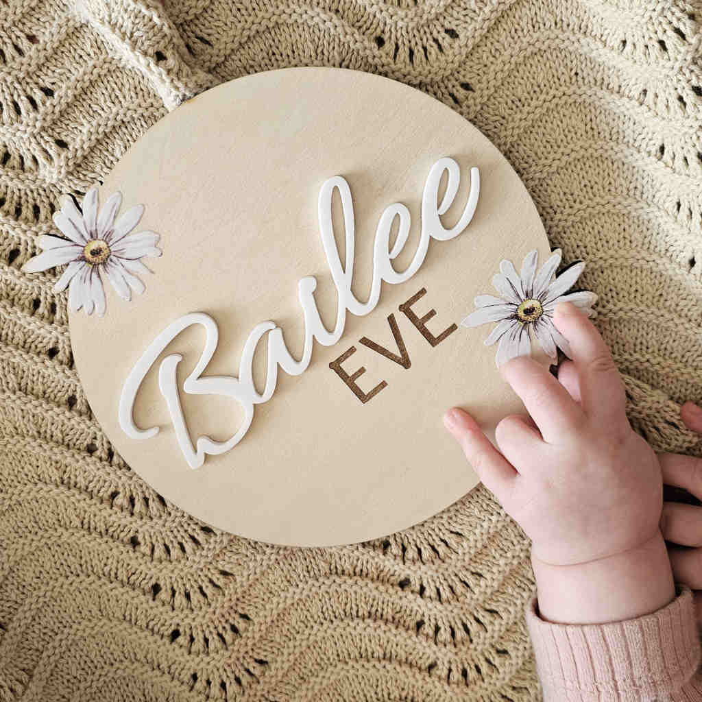 Daisy Name Plaque