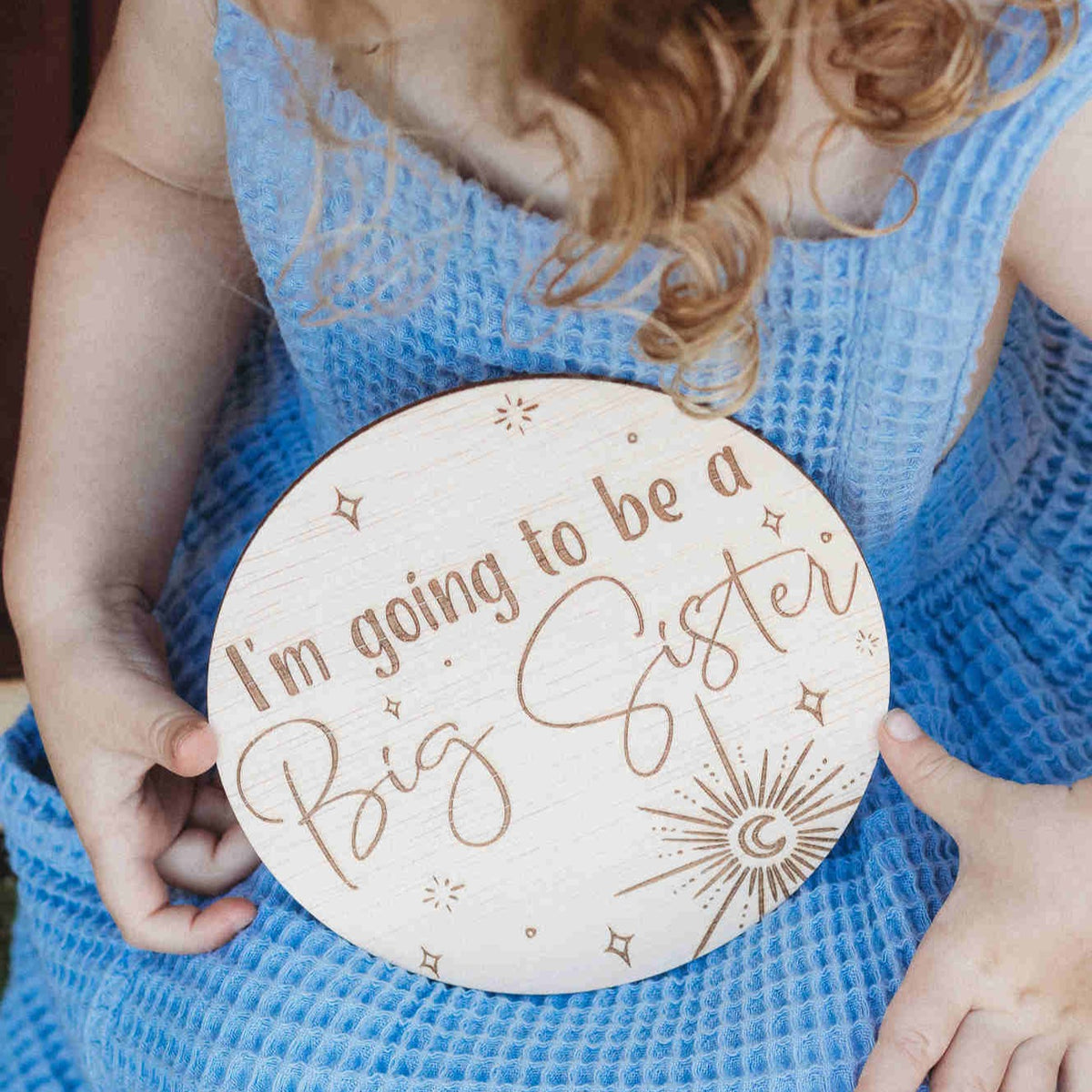 Celestial announcement plaque - Big Sister/Brother Pregnancy announcement