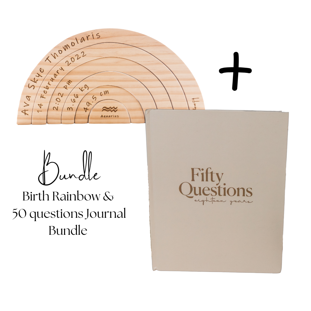 Birth Rainbow &amp; 50 Questions Journal Bundle