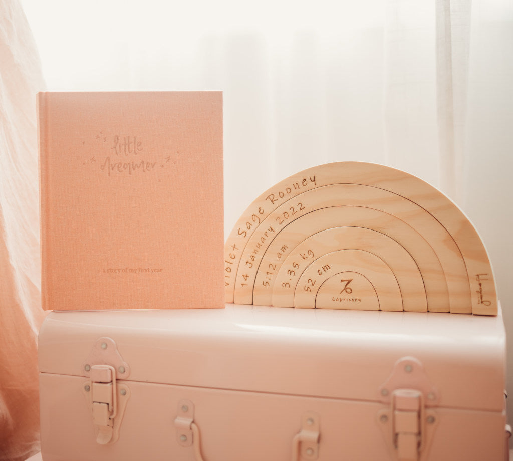 Birth Rainbow &amp; Little Dreamer Journal Bundle (Petal)