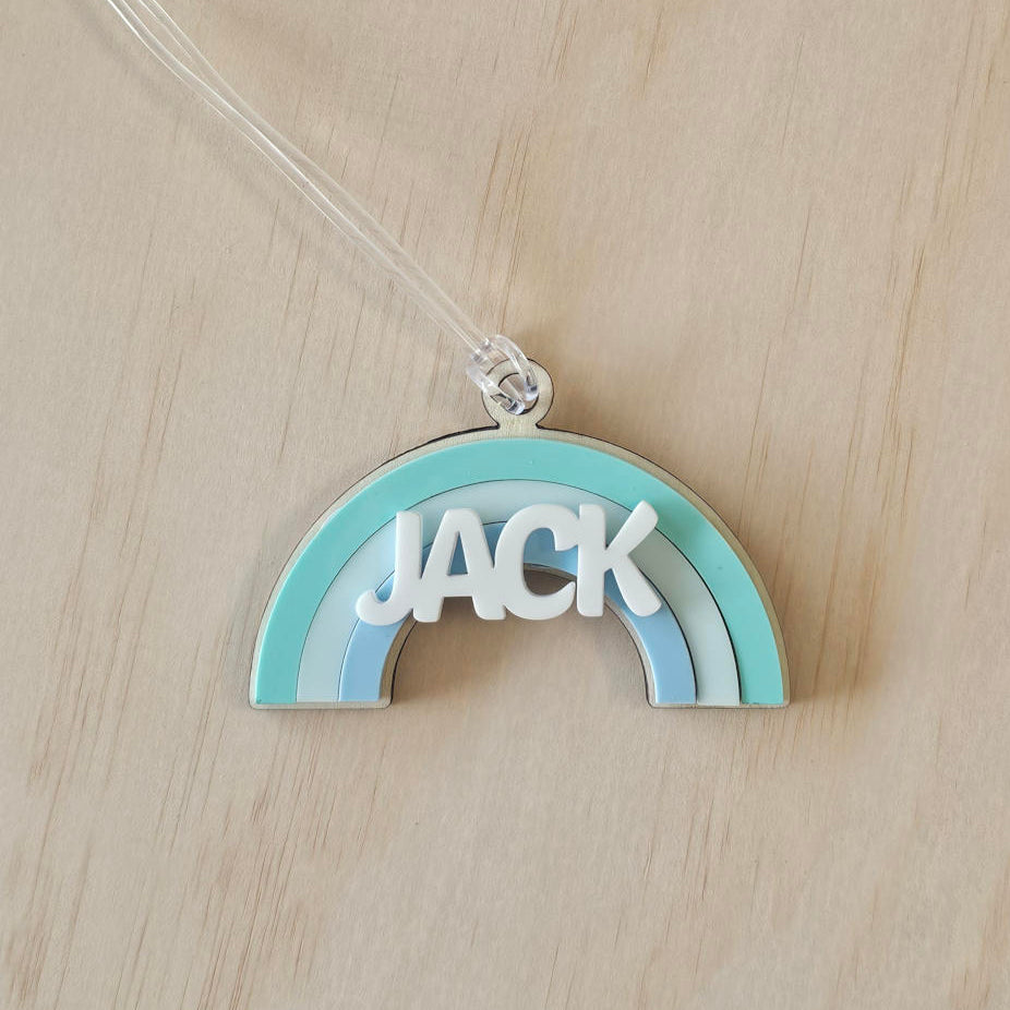 Acrylic Rainbow Bag Tag