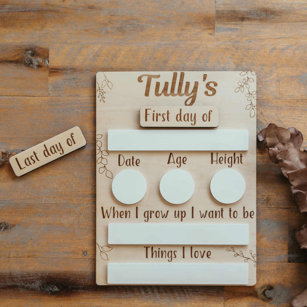 First/Last day of School board