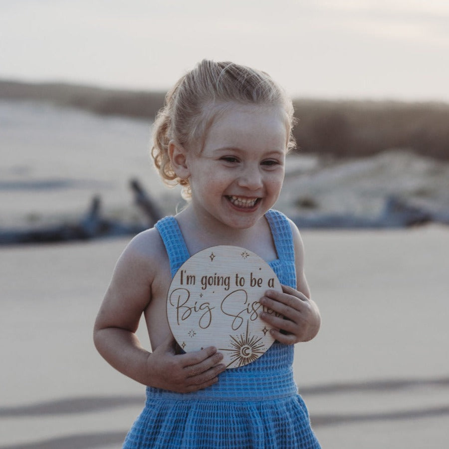 Celestial announcement plaque - Big Sister/Brother Pregnancy announcement