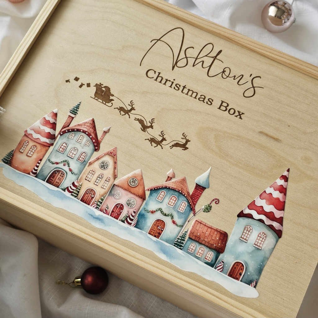 Christmas Box - Watercolour Christmas Village