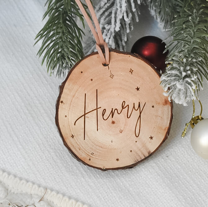 Personalised Rustic Christmas Decoration