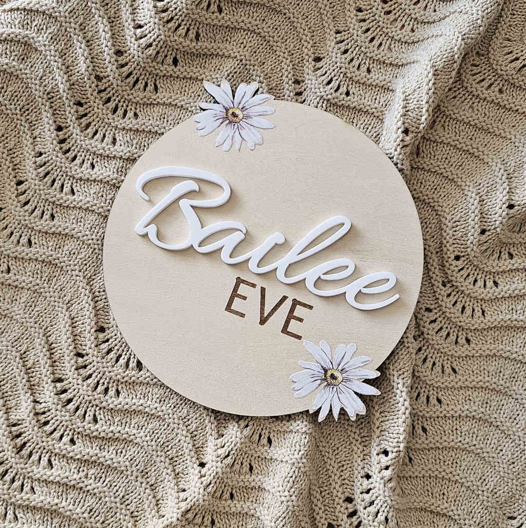 Daisy Name Plaque