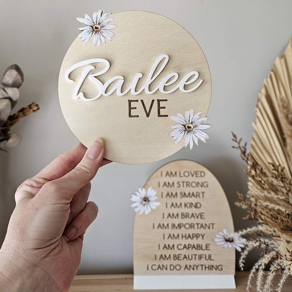 Daisy Name Plaque