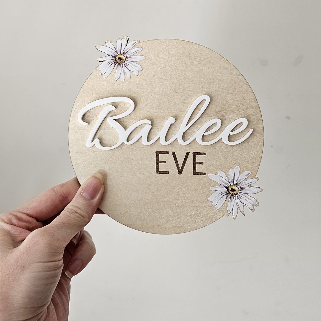 Daisy Name Plaque