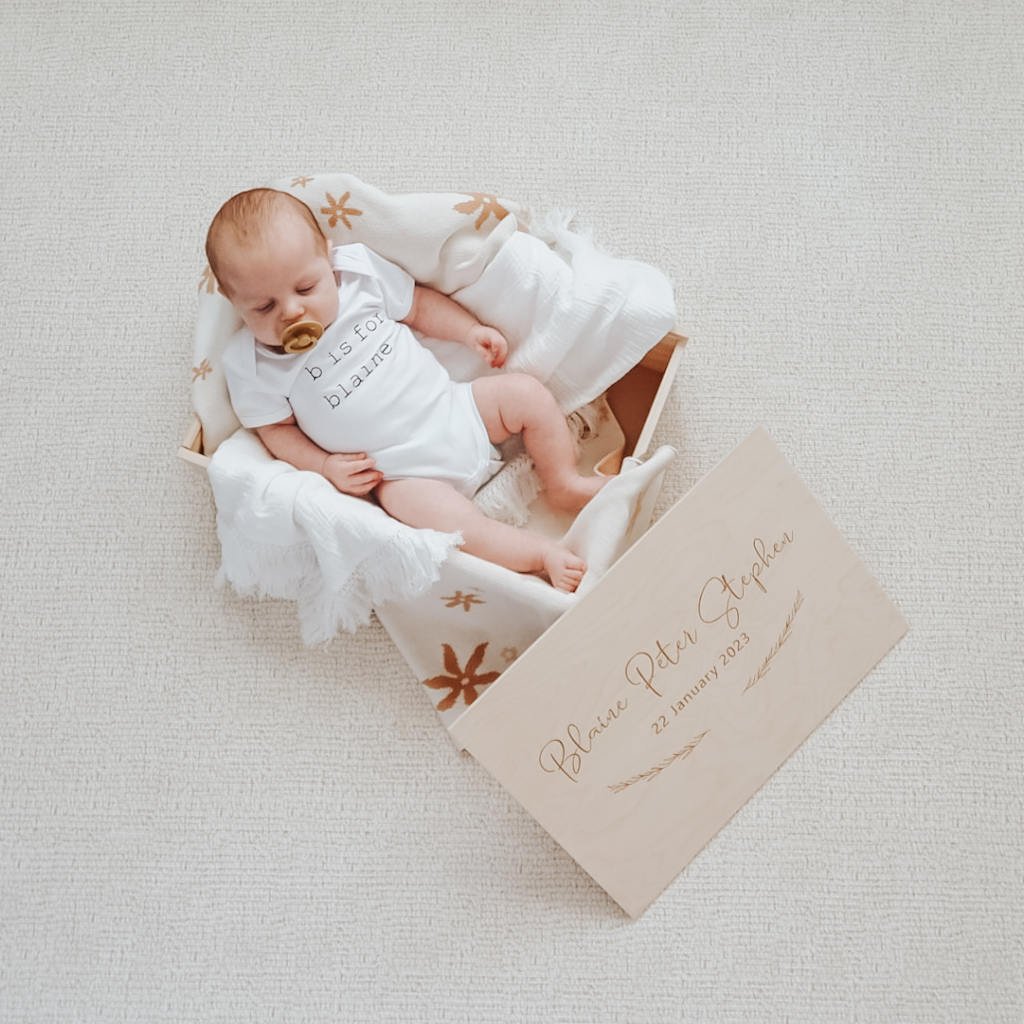 Personalised wooden keepsake box - Extra Large — Honeycomb Living Australia
