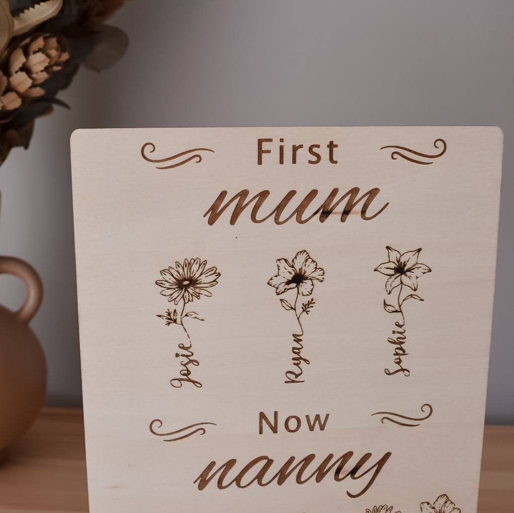 First Mother now Grandmother Plaque