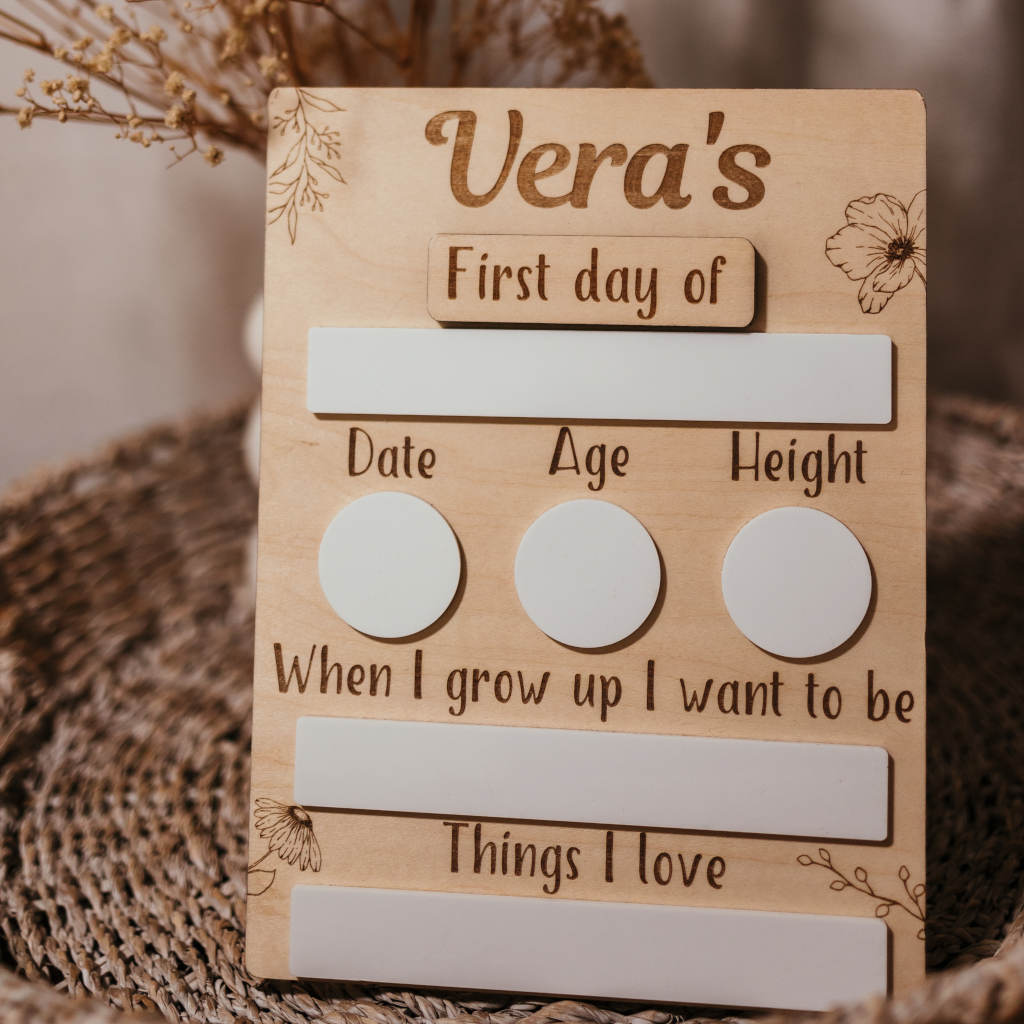 First/Last day of School board