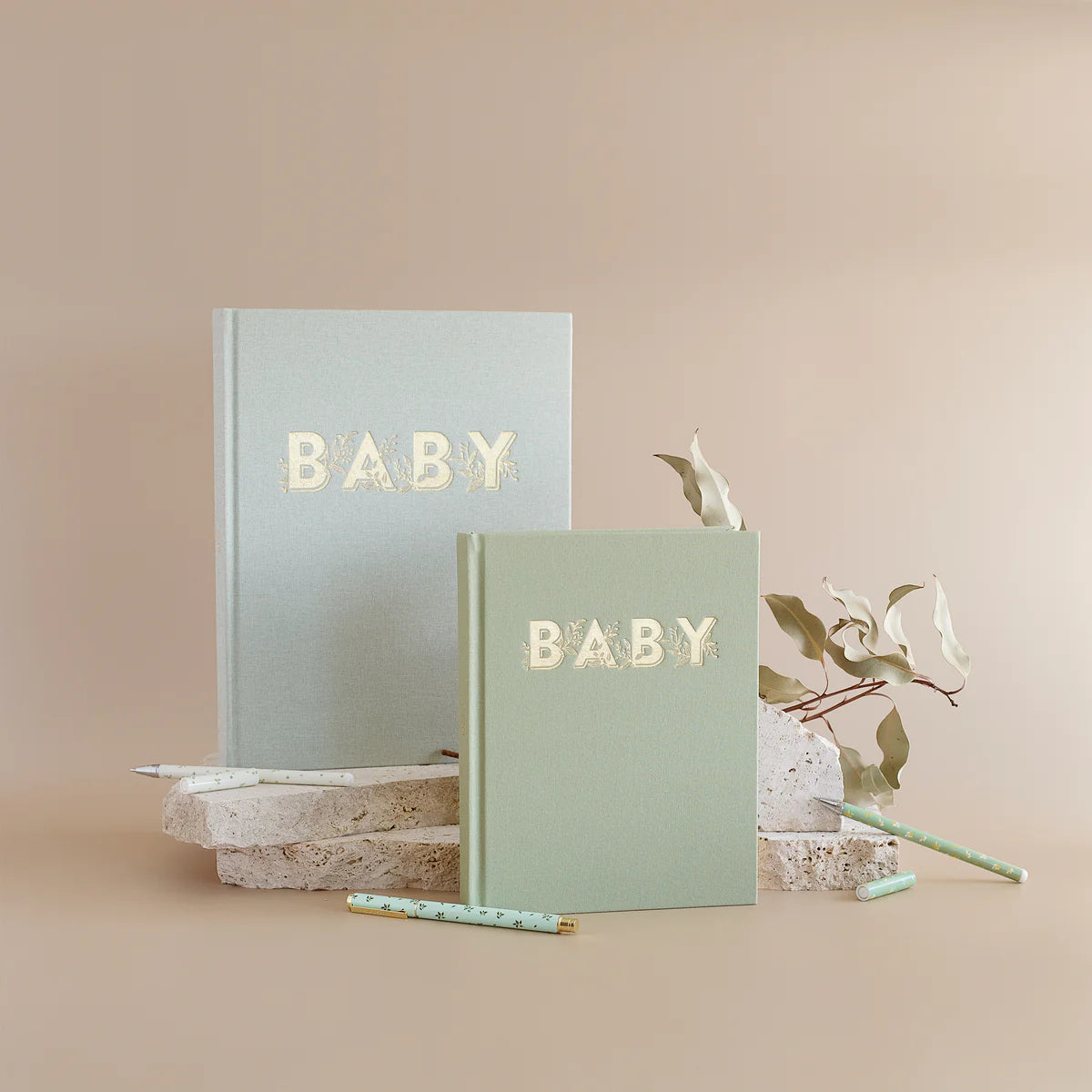Green baby book. Honeycomb Living Baby Journal. Fox and Fallow.