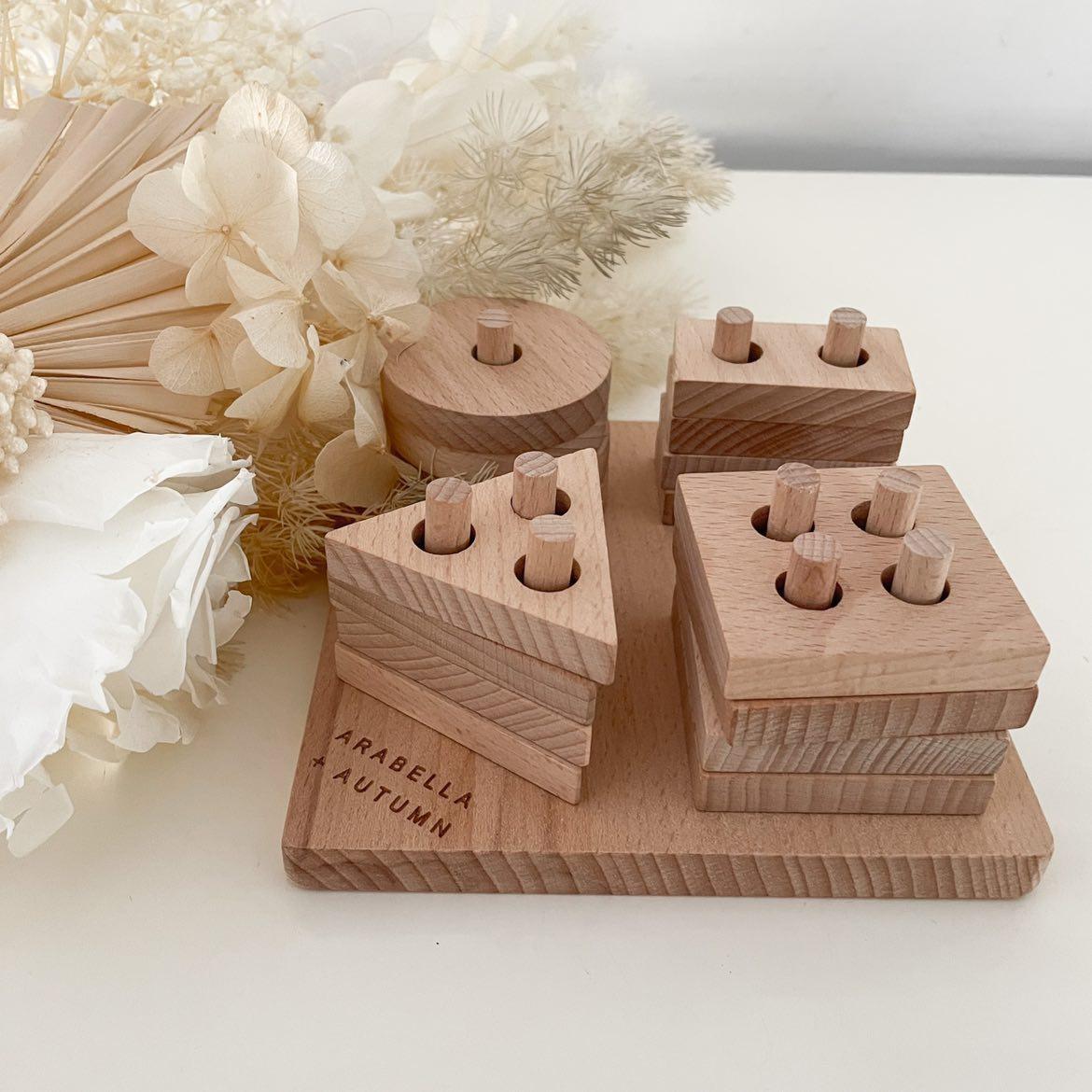 Beechwood Shape Stacker