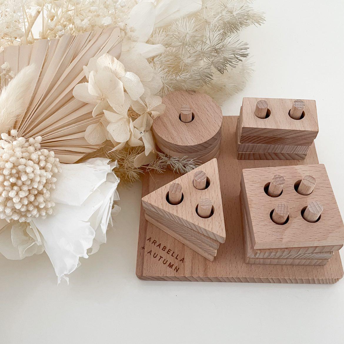 Beechwood Shape Stacker