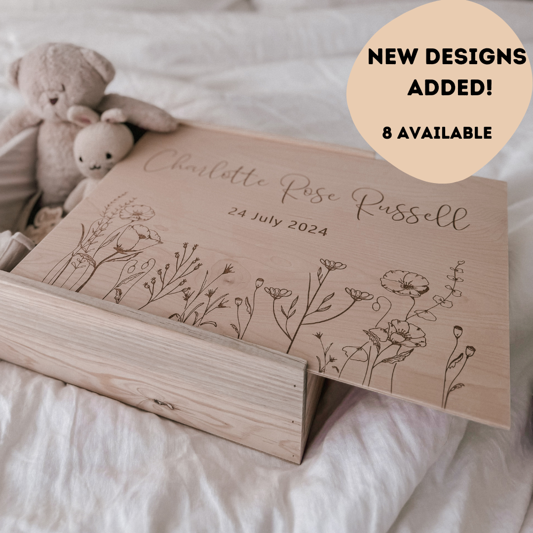 Timber Keepsake Box (8 designs to choose from)