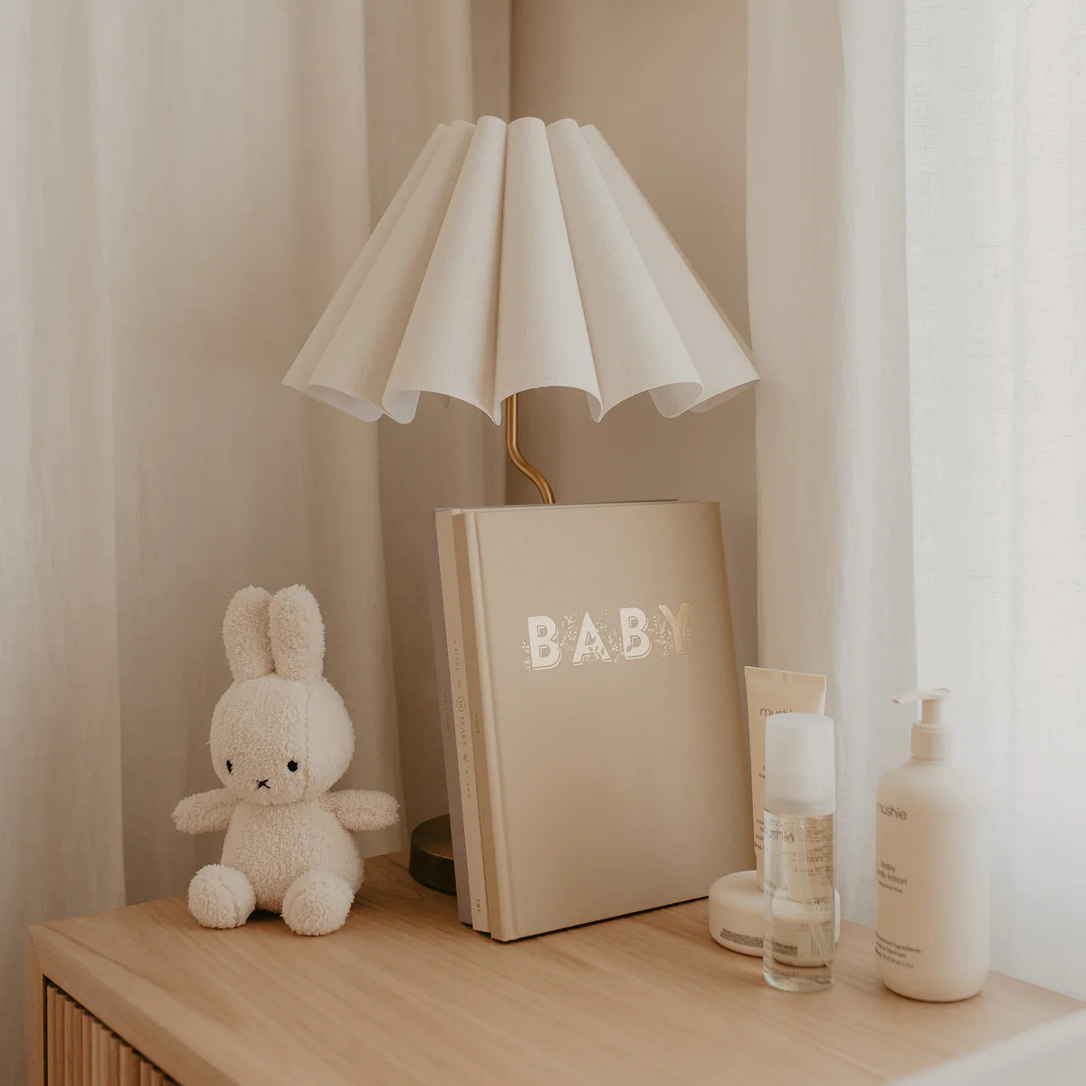 Neutral Baby Book in a Neutral nursery. Australian Baby Journal. Fox and Fallow. Honeycomb Living