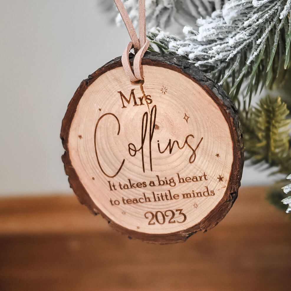 Rustic Teacher Christmas Decoration
