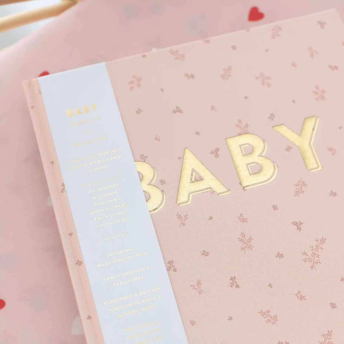 Baby book with Gold foiled lettering. Australian Baby Gift