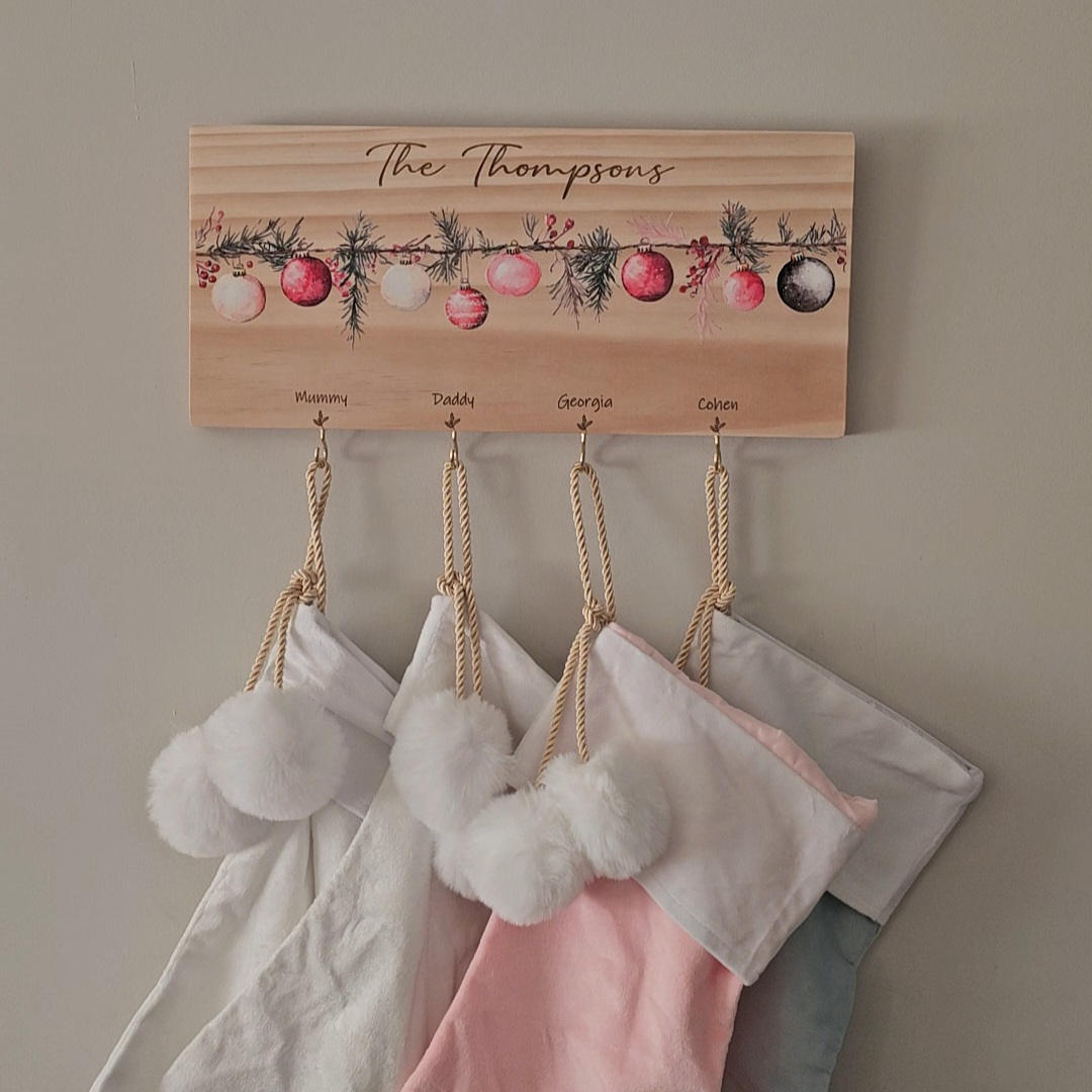 Watercolour Christmas Stocking hanger