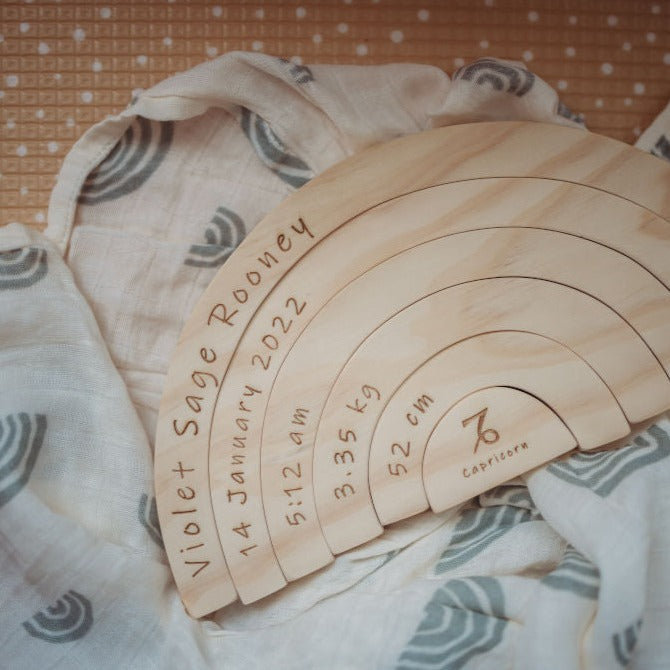 Birth Rainbow &amp; Rainbow Swaddle Bundle (Umber)