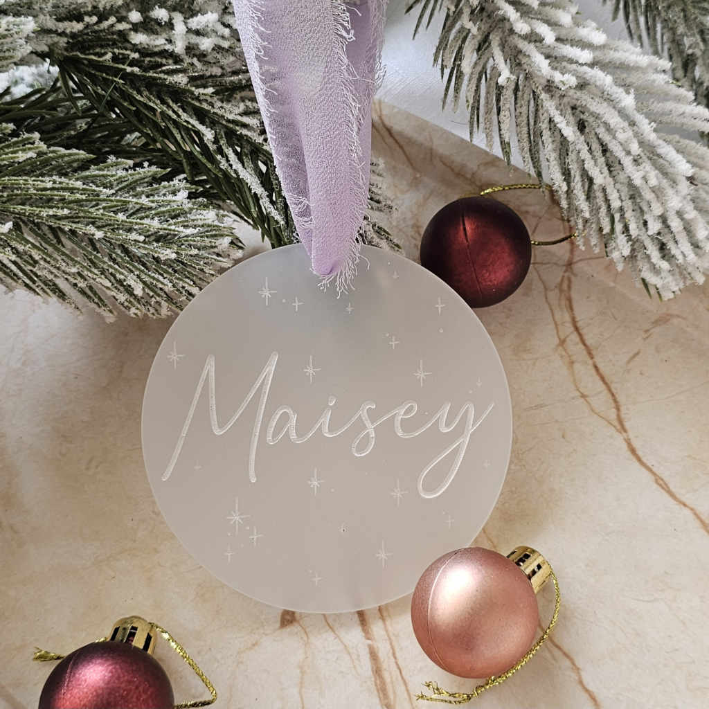 Frosted Personalised Decoration