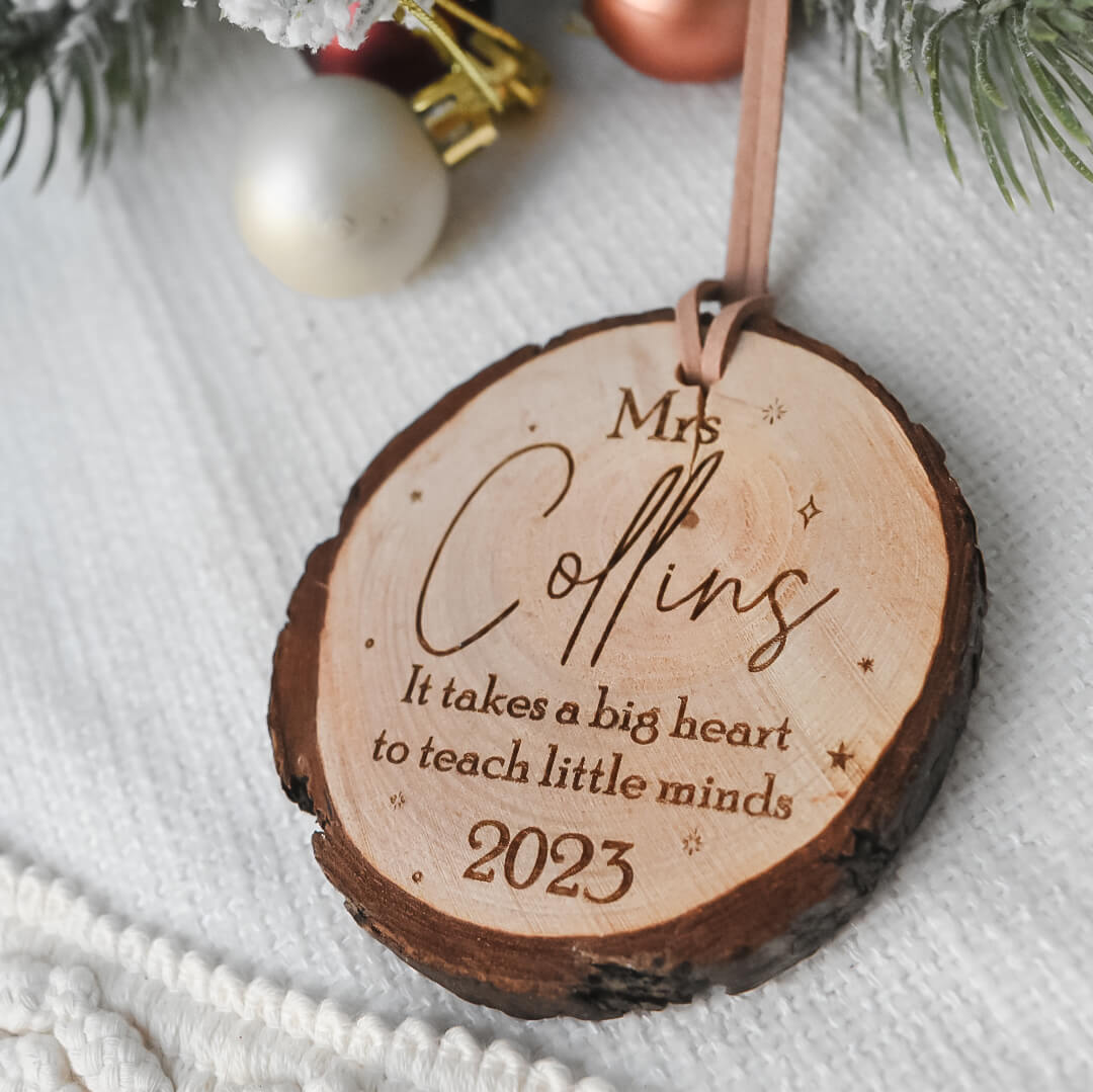 Rustic Teacher Christmas Decoration