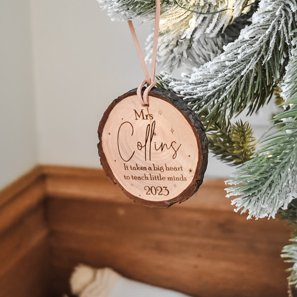 Rustic Teacher Christmas Decoration