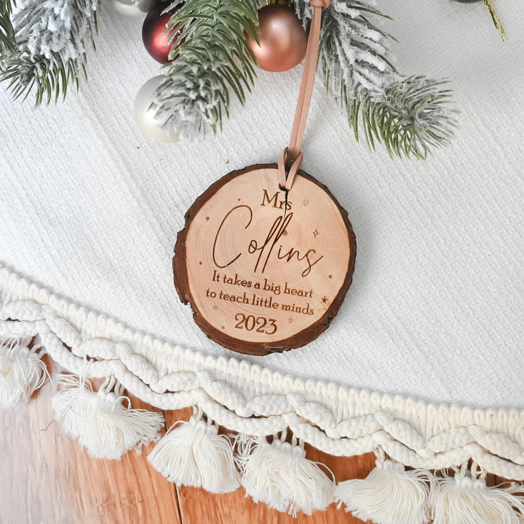 Rustic Teacher Christmas Decoration
