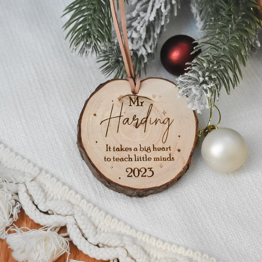 Rustic Teacher Christmas Decoration