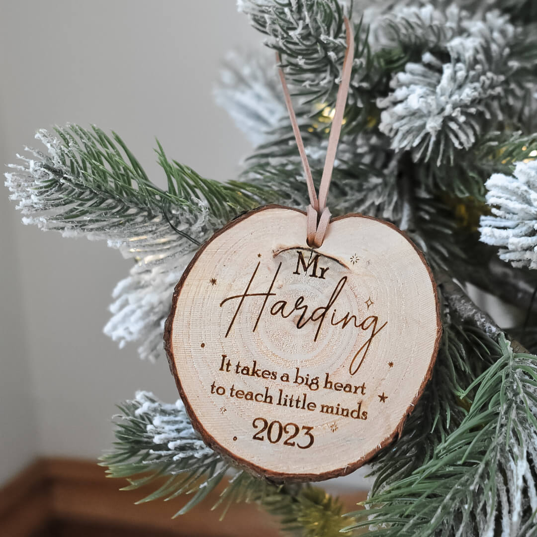 Rustic Teacher Christmas Decoration